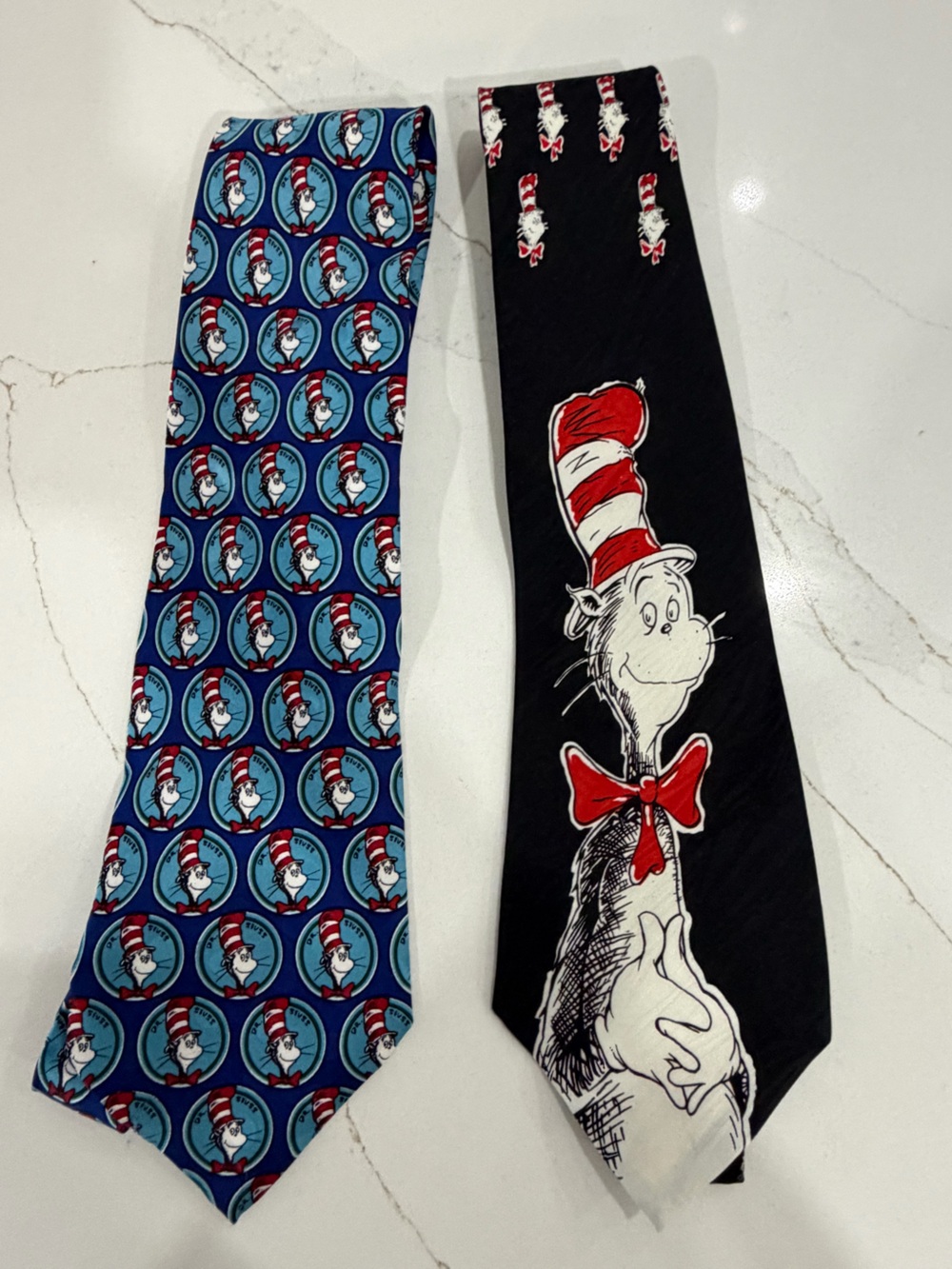 Dr. Seuss Men's Ties in Blue, Black, Red, White
